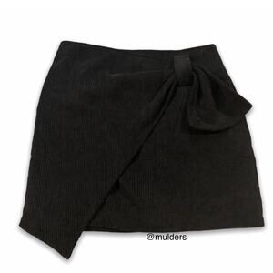 NWT LF. Rosebullet Black Cord Goth Mini Skirt